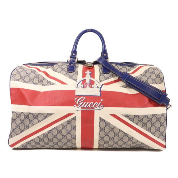 Gucci Union Jack Boston Bag UK Flag 2009 Sloaney Bag London Exclusive Rare GG - Picture 1 of 16